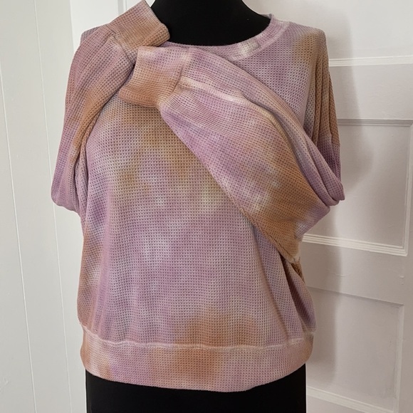 Nu Vintage Tie-Dye Waffle T-Shirt Sweater, Loose fit - Picture 7 of 13